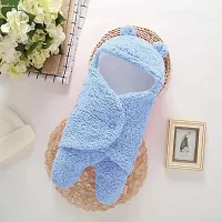 First Kick Baby Blankets New Born Combo Pack of Hooded Supersoft Wearable Wrapper Cum Baby Sleeping Bag for Babies (70 cm x 76 cm, 0-6 Months) Combo of 2-thumb1