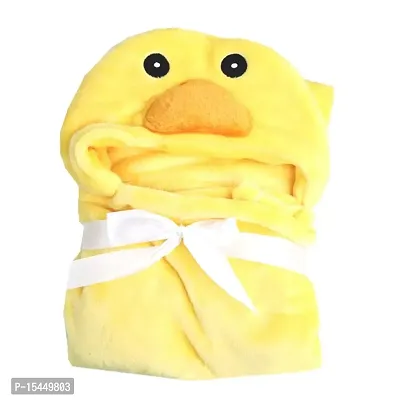 First Kick New Born Baby Fleece Blanket Pack of Super Soft Bathrobe Baby Wrapper Cum Baby Bath Towel For Baby Boys, Lightweight Baby Girls, Babies (80Cm X 80Cm, 0-6 Months) Lightweight, Yellow-thumb2