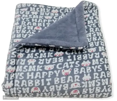 BRANDONN New Born Baby Blankets All Season Fluffy 3 Layered Wrapping Sheet for Baby Boys and Baby Girls, 87 cm x 70 cm, (0-6 Months) (Flannel/Fur  Velvet, lightweight)