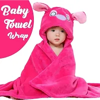 First Kick Fleece New Born Baby Blanket Pack of Super Soft Bathrobe Baby Wrapper Cum Baby Bath Towel For Baby Boys, Baby Girls, Babies (80Cm X 80Cm, 0-6 Months Lightweight (Pink)-thumb1