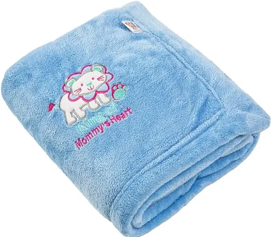 BRANDONN Baby Blankets New Born Double Layer Soft Coral Crib Top Sheet Cum Baby Bath Towel Bed Bedding for Baby Boys and Baby Girls