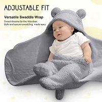 BRANDONN Baby Blankets New Born Pack of Double Layered Wrapping Sheet Cum Wrapper Blanket-thumb2