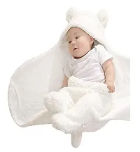 First Kick Baby Blankets New Born Combo Pack of Hooded Supersoft Wearable Wrapper Cum Baby Sleeping Bag for Babies (70 cm x 76 cm, 0-6 Months) Combo of 2-thumb3