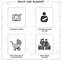 First Kick Fleece Baby Blankets New Born Pack of Hooded Super Soft Wearable Unicorn Wrapper Cum Baby Sleeping Bag For Babies (70 Cm X 76 Cm, 0-6 Months) Lightweight, Black-thumb3