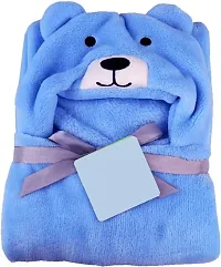 BRANDONN All in 1 Ultrasoft Luxury Hooded Funny Caps Wrapper/Baby Bath Towel/Baby Blanket-thumb1