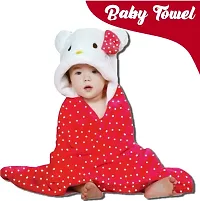 First Kick Micro Fleece New Born Baby Blanket Pack of Super Soft Bathrobe Baby Wrapper Cum Baby Bath Towel For Baby Boys, Baby Girls, Babies (80Cm X 80Cm, 0-6 Months Lightweight, Red)-thumb1