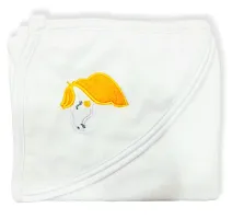 First Kick Baby Bath Towels New Born Combo Pack of Hooded Soft Wrapping Towel Pack of 2(70 cm x 66 cm) Pack of 2-thumb3