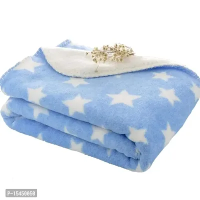 BRANDONN New Born All Season Ultrasoft Baby Blanket for Babies (Pink/Blue) Pack of 2, Fur  Sherpa, lightweight-thumb5