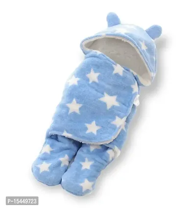 First Kick New Born Baby Blanket Pack of Super Soft Wearable Baby Wrapper Cum Baby Sleeping Bag for Baby Boys, Baby Girls, Babies (76cm x 70cm, 0-6 Months)