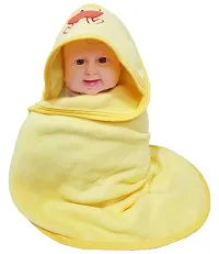 BRANDONN Fashions Newborn Premium Hooded Fleece Rainbow Baby Blankets Cum Wrapper for Babies (Pack of 3, Assorted)-thumb2