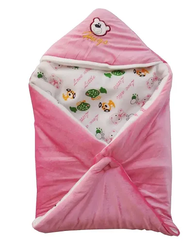 BRANDONN New Born Baby Blanket Pack of Super Soft Wrapper Cum Sleeping Bag for Baby Boys and Baby Girls