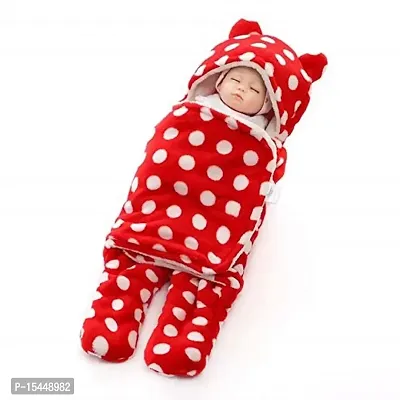 First Kick New Born Baby Blanket Pack of Super Soft Wearable Baby Wrapper Cum Baby Sleeping Bag for Baby Boys, Baby Girls, Babies (76cm x 70cm, 0-6 Months)