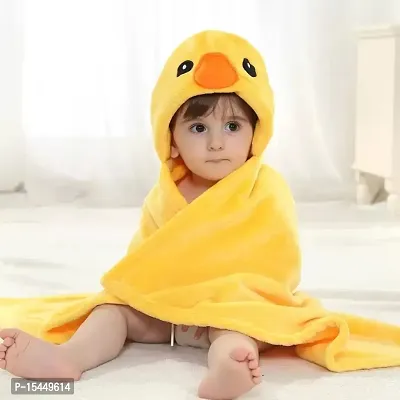 BRANDONN Newborn Baby Blanket Ultrasoft Luxury Hooded Funny Caps Wrapper Cum Baby Blanket for Baby Boys and Baby Girls-thumb0