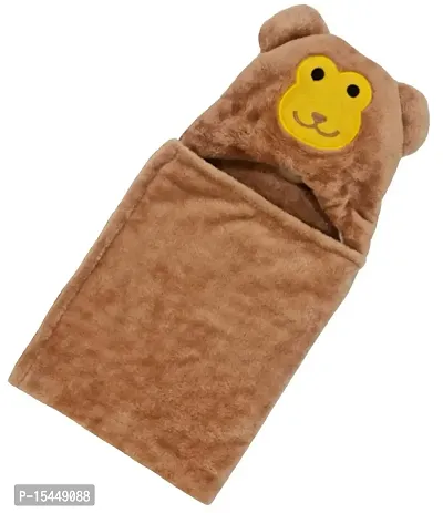 First Kick New Born Baby Blanket Pack of Super Soft Baby Wrapper Cum Baby Blanket for Baby Boys, Baby Girls, Babies (80cm x 80cm, 0-6 Months), Fleece, Beige, Pack of 1-thumb2