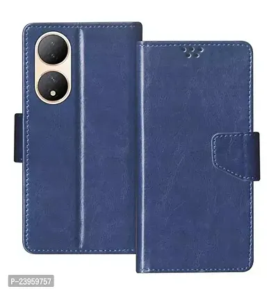 STCFlip Cover Case for Vivo Y100 Stitched Leather Finish