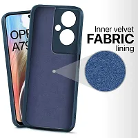 STC OG Silicone Cloth Back Cover For Oppo A79 5G (blue)-thumb1