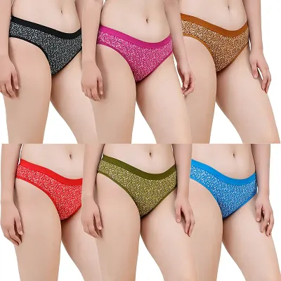 Women Hipster Multicolor Panty (Pack of 6)
