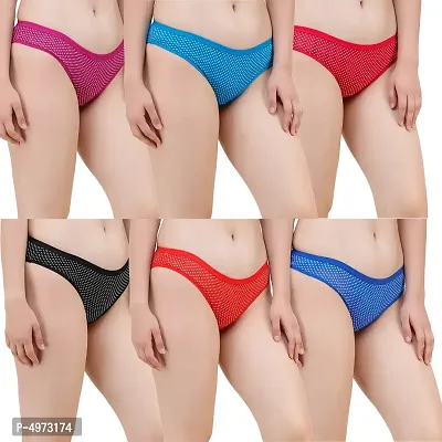 Women Hipster Multicolor Panty (Pack of 6)-thumb0