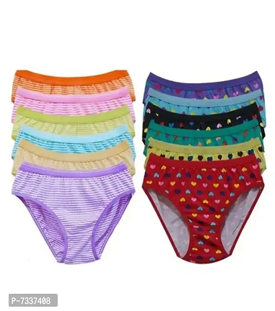 Stylish Cotton Blend Hipster Panties For Women- Pack Of 12