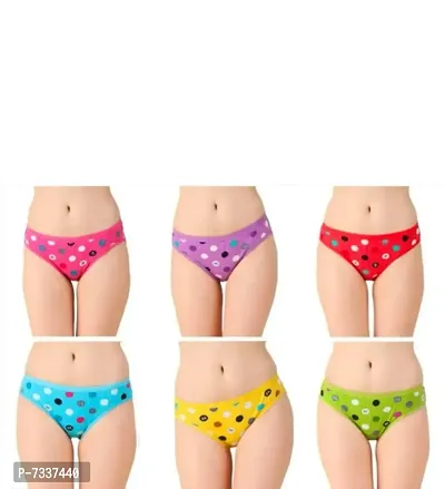 Stylish  Cotton Blend Hipster Panties For Women- Pack Of 6-thumb0