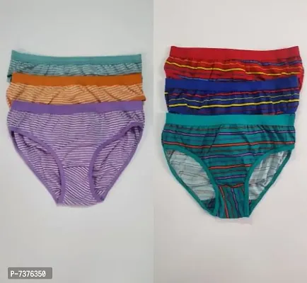 Buy Stylish Fancy Cotton Blend Hipster Multicoloured Panty Combo For Women-  Pack Of 6 Online In India At Discounted Prices