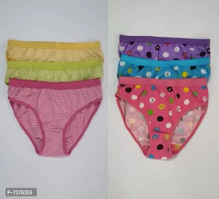 Stylish Fancy Cotton Blend Hipster Multicoloured Panty Combo For Women- Pack Of 6-thumb0