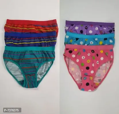Stylish Fancy Cotton Blend Hipster Multicoloured Panty Combo For Women- Pack Of 6-thumb0