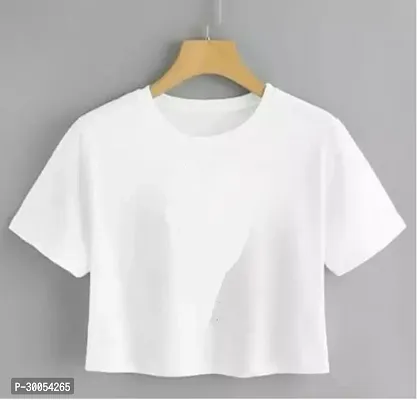 Stylish Cotton Solid Crop Top for Women