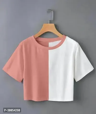 Stylish Cotton Solid Crop Top for Women-thumb0