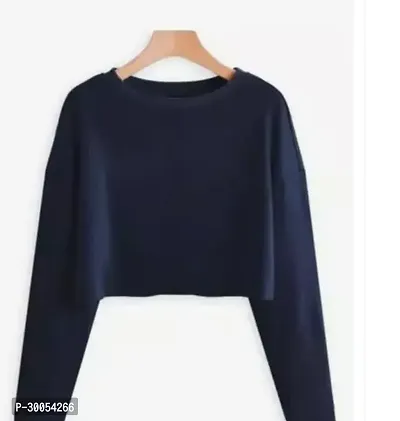 Stylish Cotton Solid Crop Top for Women