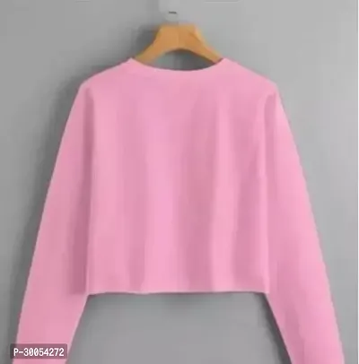 Stylish Cotton Solid Crop Top for Women-thumb0