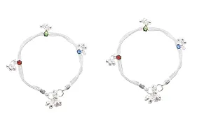 Frolics India Multicoloured Stones Studded With Ghungroo (Bells) Alloy Anklet For 3-8 Years Kids (Style 1)-thumb3