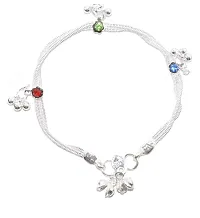 Frolics India Multicoloured Stones Studded With Ghungroo (Bells) Alloy Anklet For 3-8 Years Kids (Style 1)-thumb4