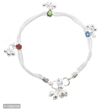 Frolics India Multicoloured Stones Studded With Ghungroo (Bells) Alloy Anklet For 3-8 Years Kids (Style 1)-thumb5