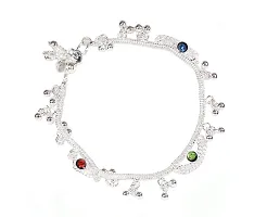 Frolics India Multicoloured Stones Studded With Ghungroo (Bells) Alloy Anklet For 3-8 Years Kids (Style 1)-thumb2