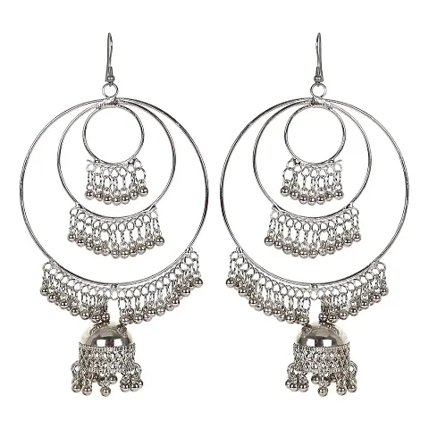 Oxidized Alloy tribal jhumki earrings