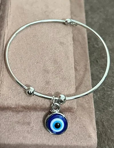 Rudra Crystal Products Adjustable Evil Eyes Bracelet Bangle Kada style Evil eye bracelet For Girls & Women Lucky Charm