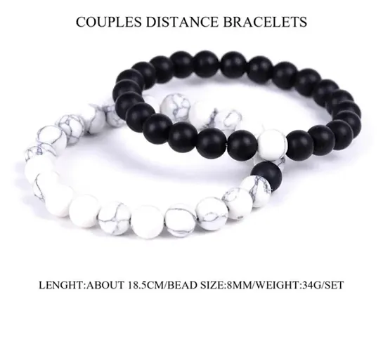 Alloy Elasticated Couple Bracelets