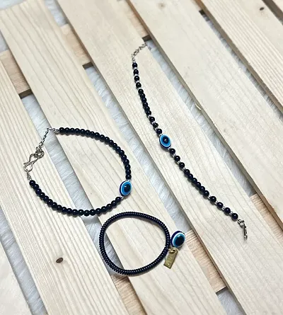 Combo of Evil Eye Adjustable Size Bracelets- Pack of 3