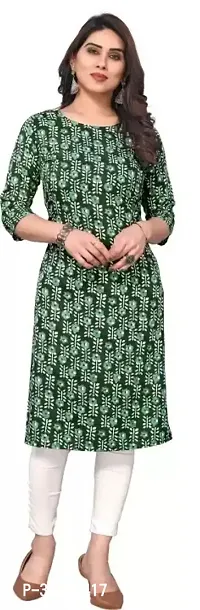 Stylish Green Cotton Blend Kurta With Pant Set For Women-thumb0