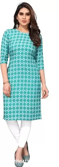 Stylish Green Cotton Blend Kurta With Pant Set For Women