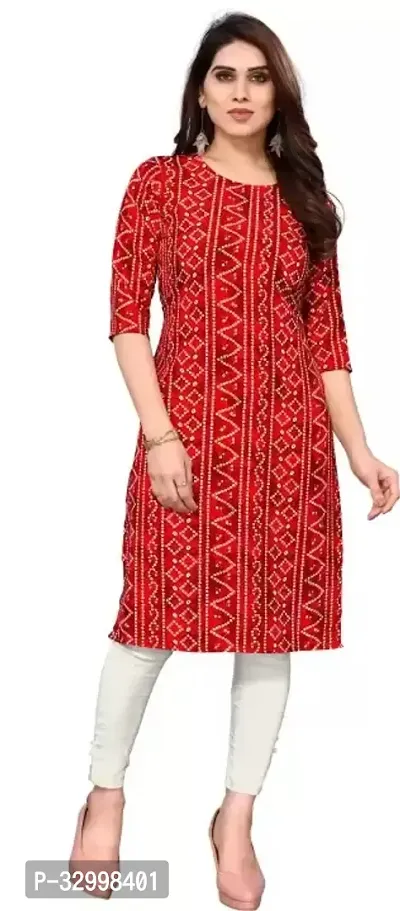 Stylish Red Cotton Blend Kurta With Pant Set For Women-thumb0