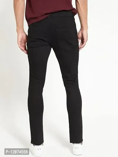 STITCH FACTORY Men's Skinny Jeans (34) Black-thumb4