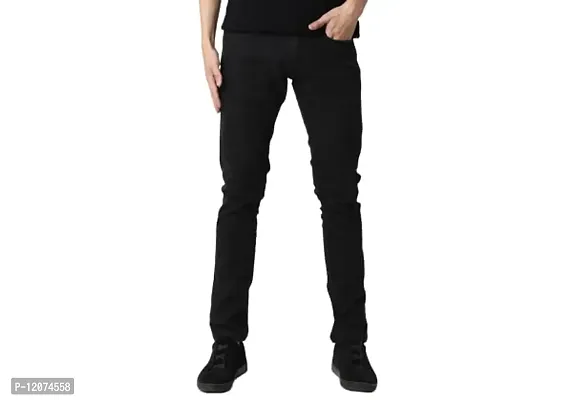 STITCH FACTORY Men's Skinny Jeans (34) Black-thumb0