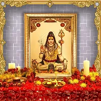 Hawai Lord Shiva Gold Plated Photo Frame 14 X 10 Inches-thumb4