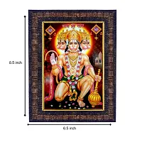 Hawai Pancha Mukhi Hanuman Designer Wall Hanging Engineered Wood Photo Frame for Worship Use 8.5x7inch SFDI00306BLKFRM-thumb2