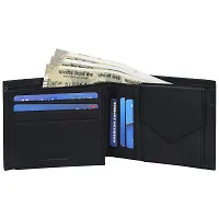 Hawai Genuine Leather Formal Black Wallet for Men (6 Card Slots, Photo Id Window)-thumb4