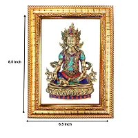 Hawai Feng Shui Mahavastu Remedies Wooden Framed Golden Lord Kuber Photo for Home Office Business Place SFDI234GLDFRM-thumb1