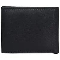 Hawai Genuine Leather Formal Black Wallet for Men (6 Card Slots, Photo Id Window)-thumb1