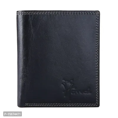 Hawai Men Black Genuine Leather Wallet (8 Card Slots)-thumb0